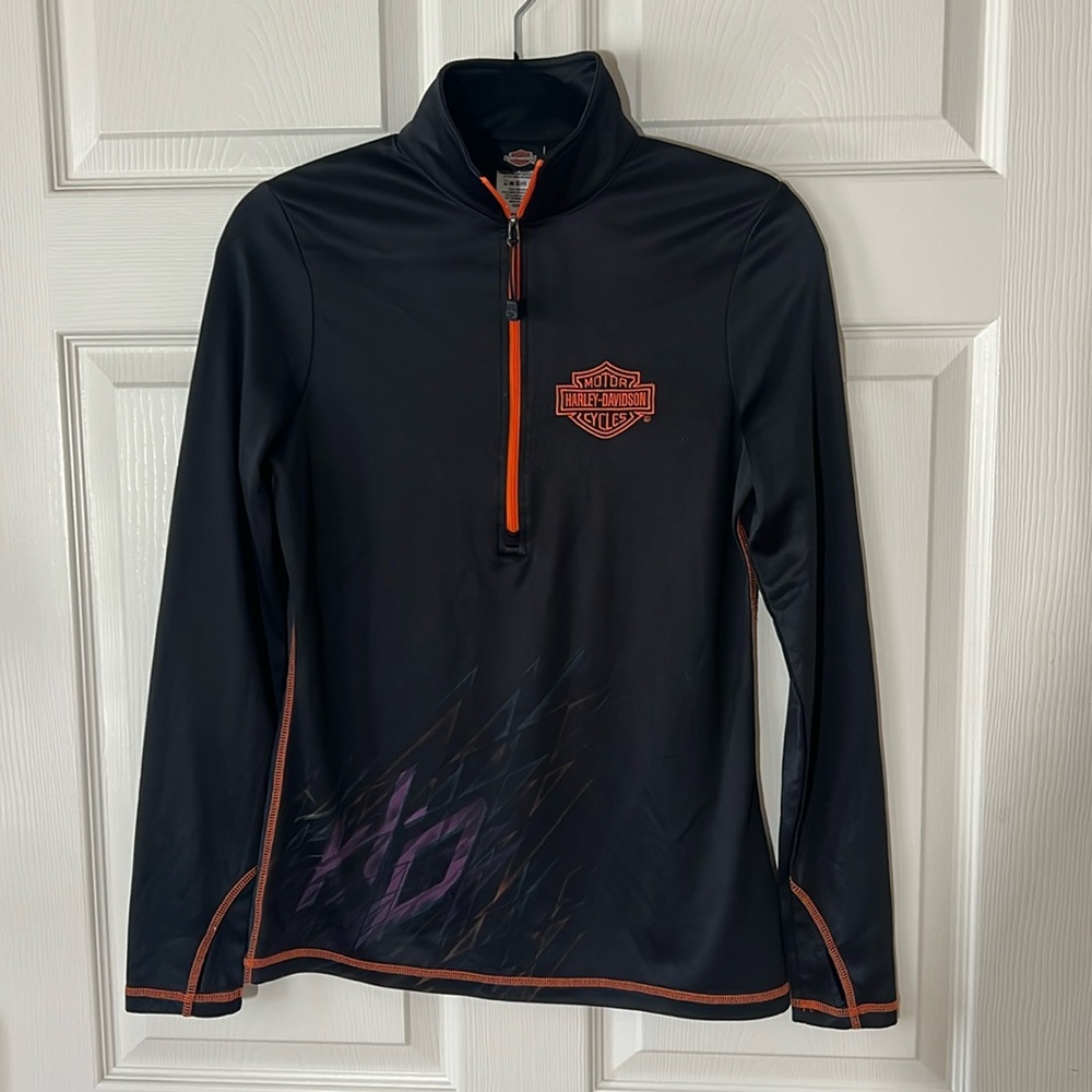 Harley Davidson New York Half Zip Performance Long Sleeve, Sz‎ Small